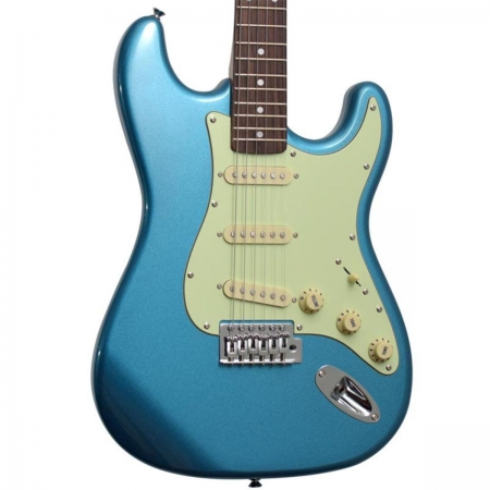 Guitarra SX SST62 LPB Azul Metalico C/BAG