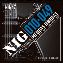 Encordoamento NIG NH67 Guitarra Híbridas 0.10-0.49  - MegaLojaSP