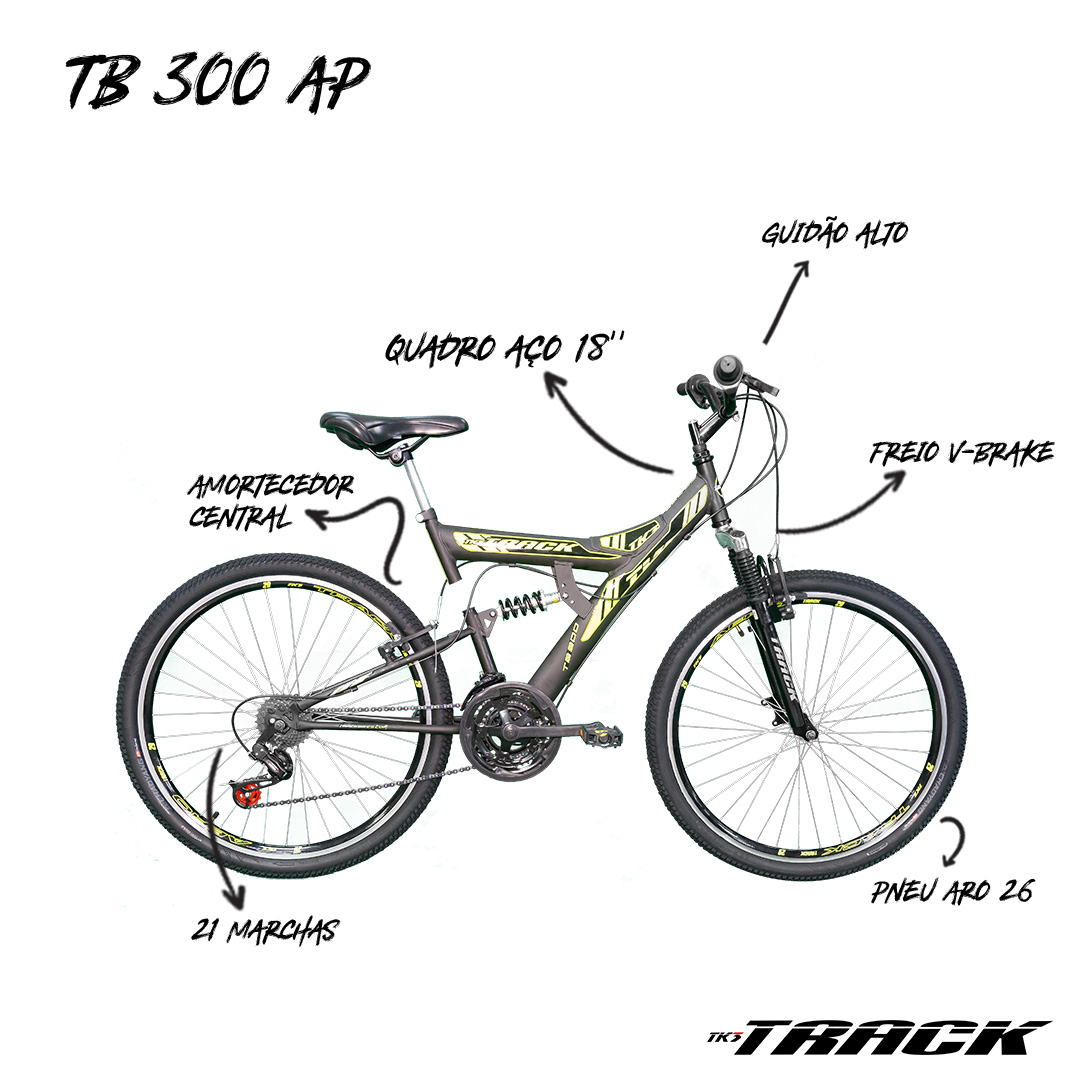 Bicicleta TK3 Track TB 300 Mountain Bike Aro 26