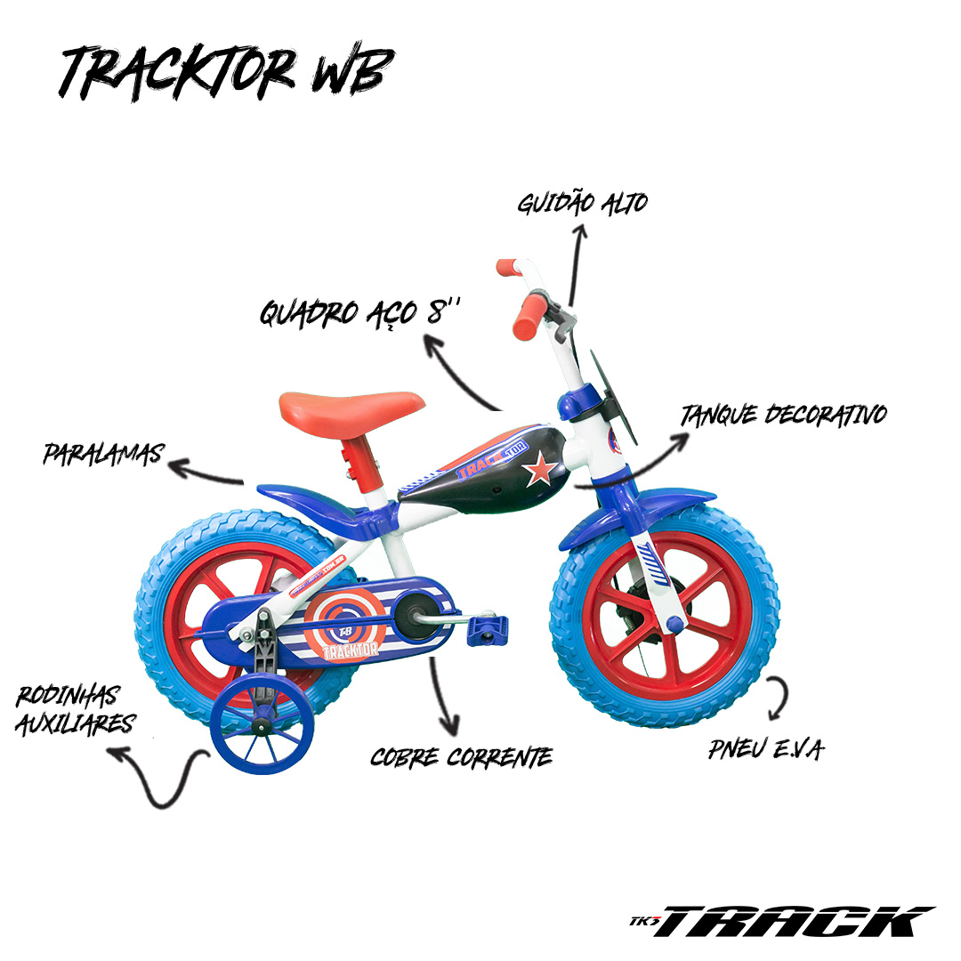 Bicicleta TK3 Track Tracktor Infantil Aro 12