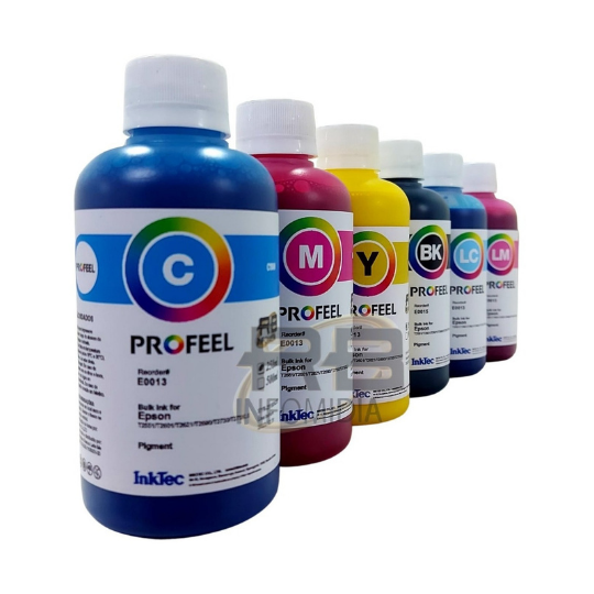 Tinta Pigmentada Epson Linha Ecotank Inktec Profeel L800 L805 L1800 E0013 E0015 - 6 UNIDADES DE  250ml