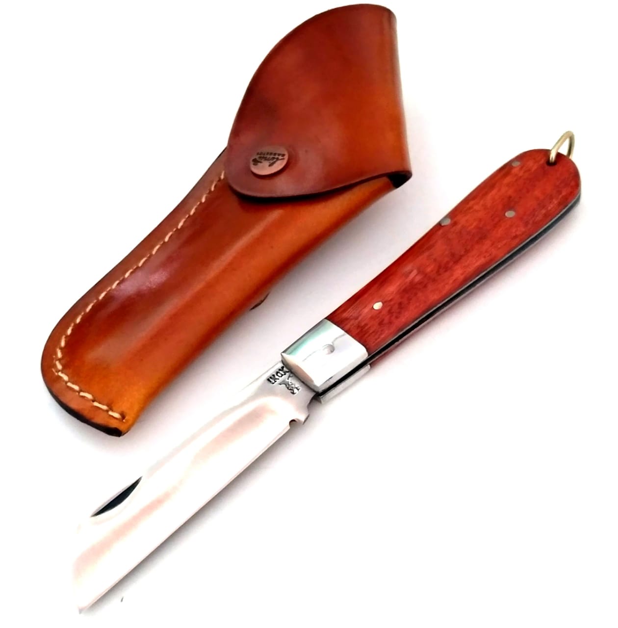 Canivete artesanal em aço inox cabo cabreúva