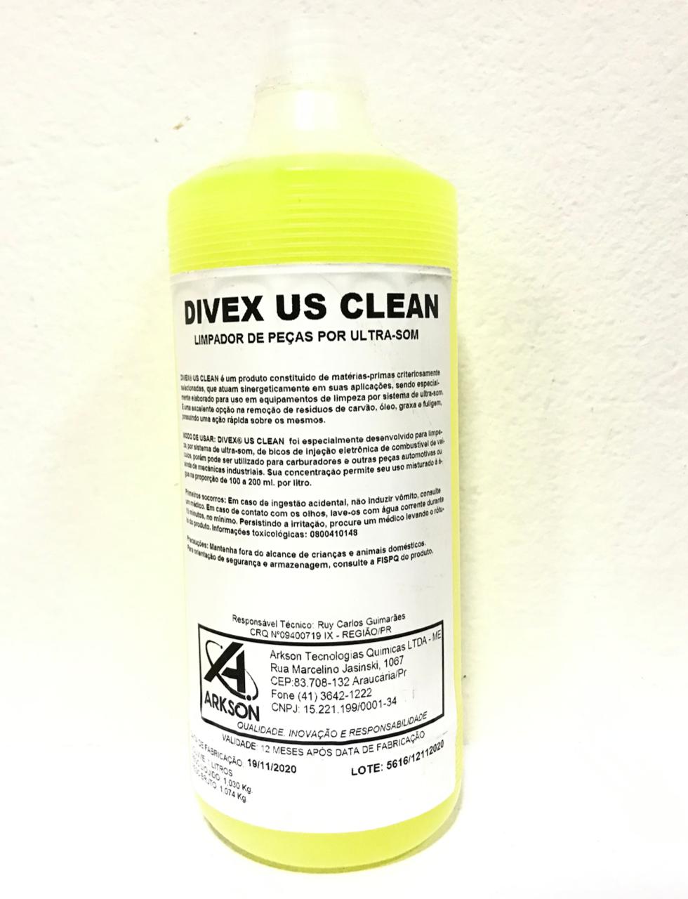 Líquido limpador de peças por ultra-som Divex us clean 1 litro