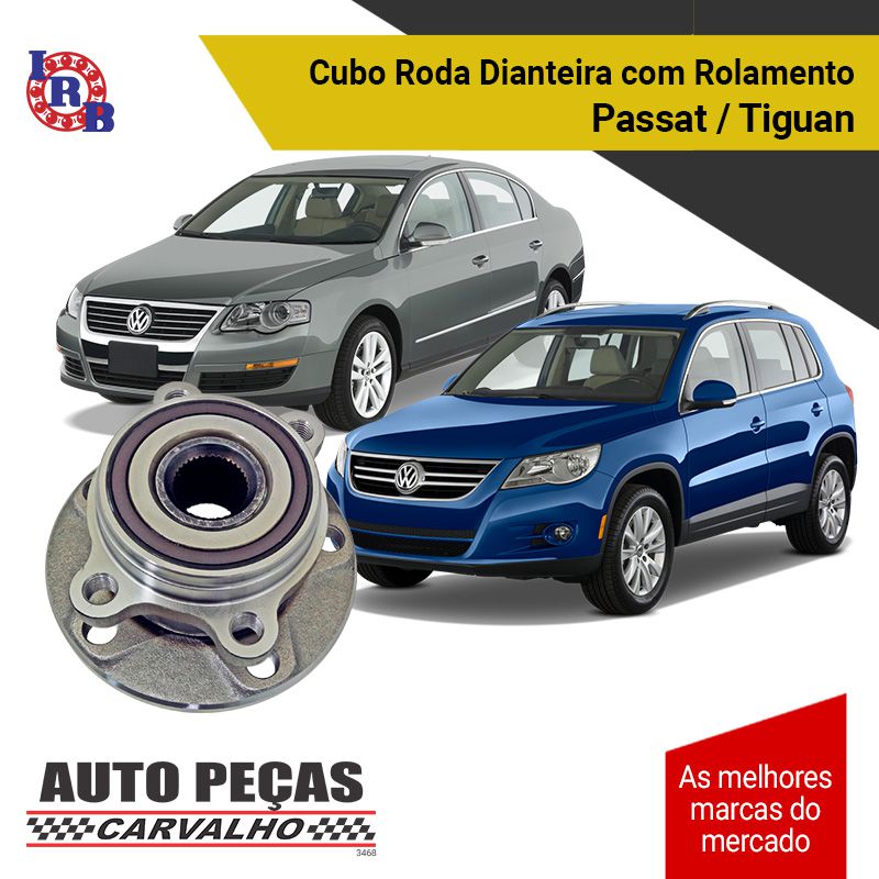 Cubo de Roda Dianteira com Rolamento e ABS  Audi A3 / Eos / Golf / Jetta / New Fusca / Passat / Tiguan