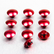 5 Tampas para parafusos M8 em alumínio vermelho