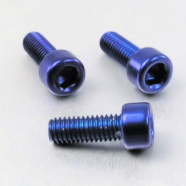 Parafuso Allen de Aluminio Socket Cap M6 x 16mm Azul