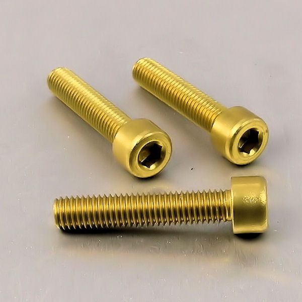 Parafuso Allen de Aluminio Socket Cap M8 x 40mm Dourado