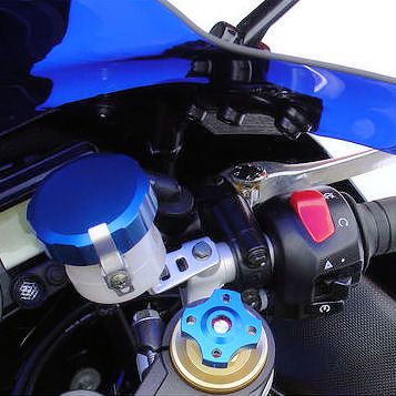 Tampa de reservatório dianteiro de fluído de freio 61mm Redonda Azul