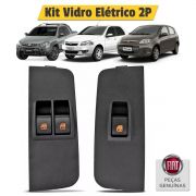 Kit Interruptor Vidro Elétrico 2 Portas Completo - Fiat 