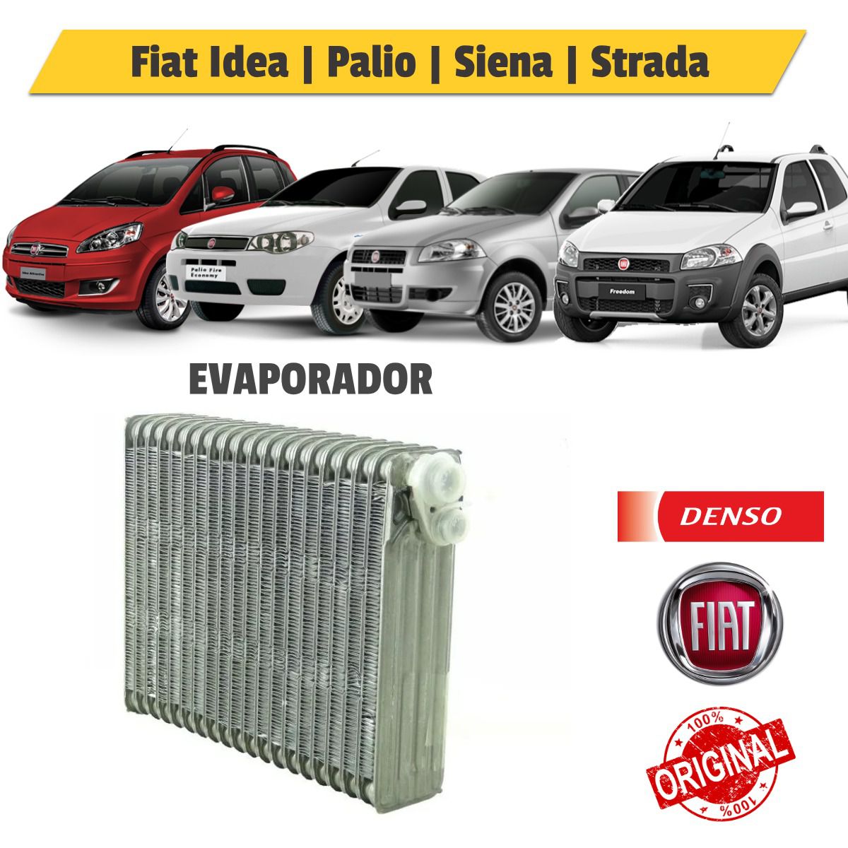 Evaporador Fiat Palio Fire, Siena, Strada - Denso