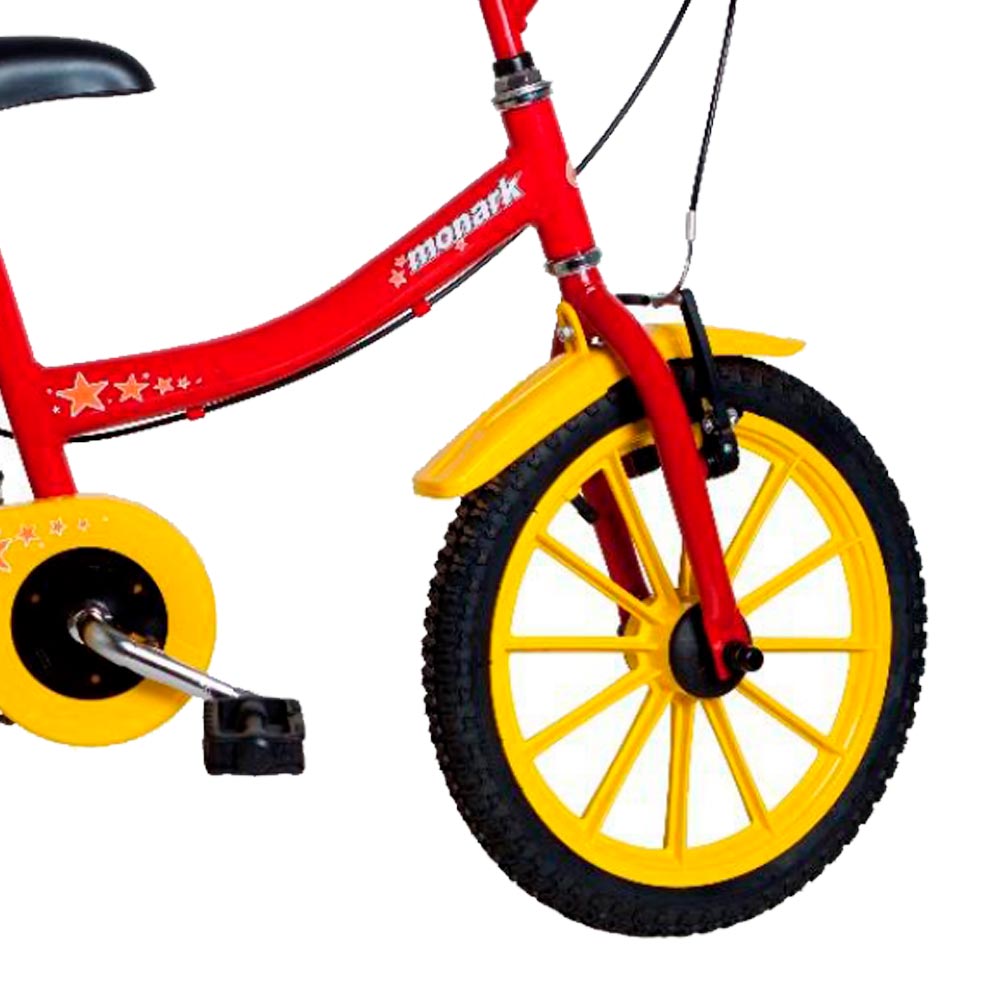 Bicicleta Infantil Aro 16 Masculina Vermelho/Amarelo - Monark