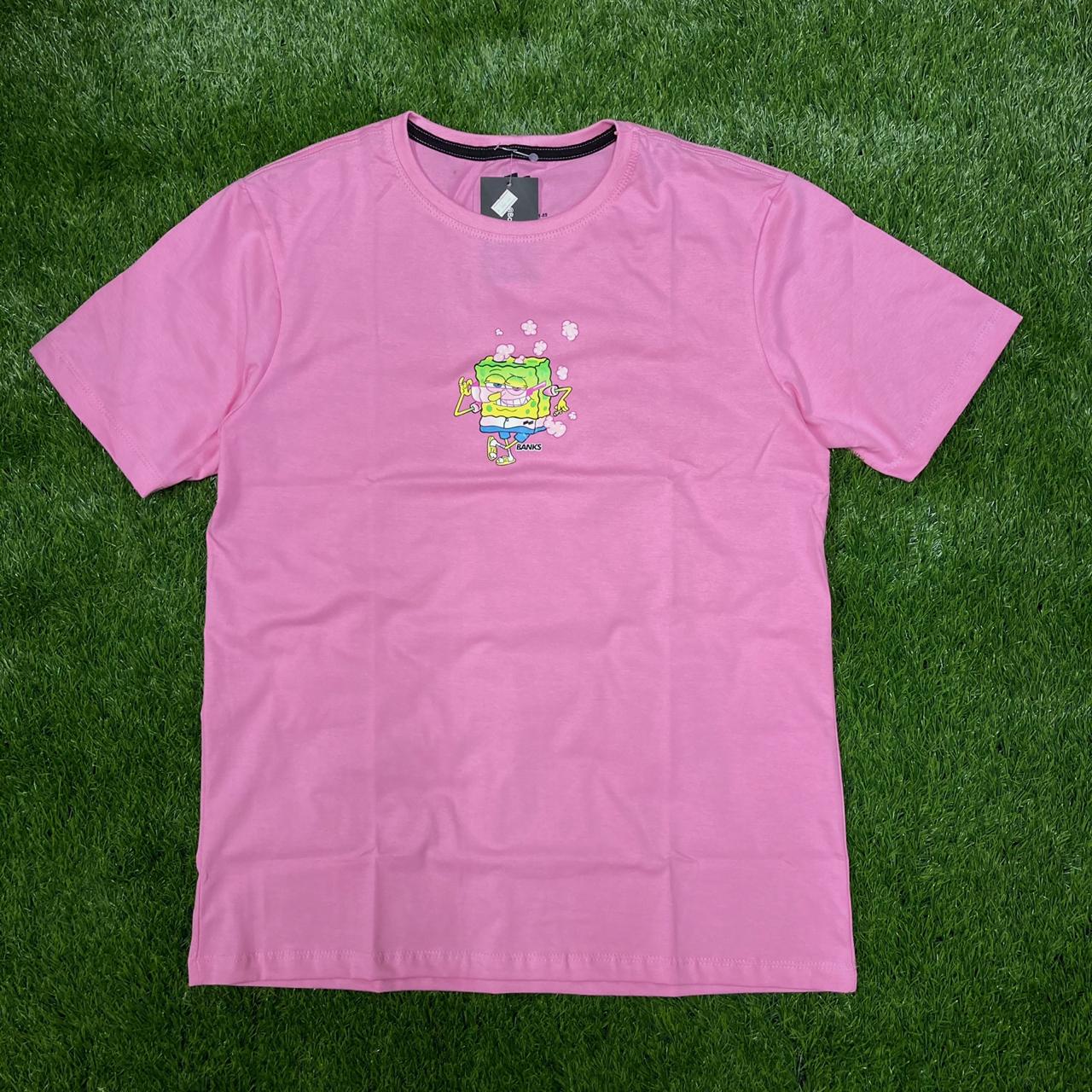 Camiseta banks bob esponja rosa