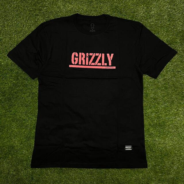 Camiseta grizzly stamp tee preto/pink
