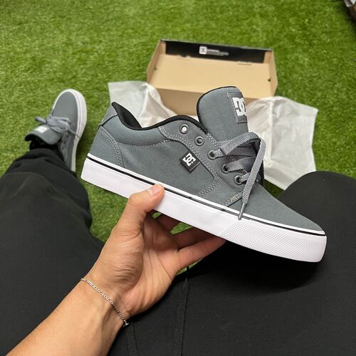 Tênis dc shoes anvil tx la white/grey/black