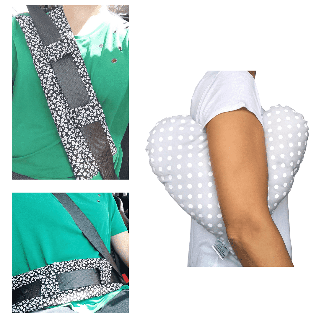 Almofada Protetor Cinto + Almofada Coração P -conforto pós cirurgia mastectomia - Opção 2