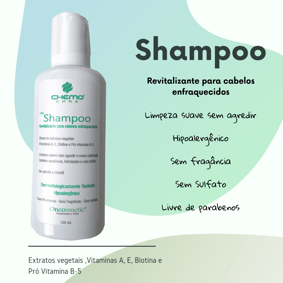 Shampoo Cabelos Enfraquecidos 120ml - tratamento oncológico