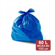 Saco de Lixo 60 Litros Azul M4 Reforçado 100un Plast Veneza