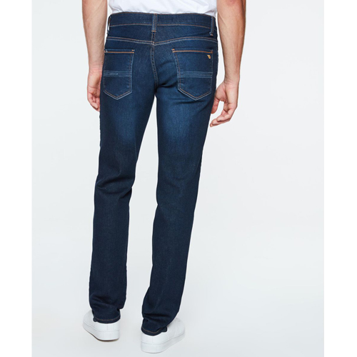 Calça Jeans Reta com Estampa no Bolso Masculina