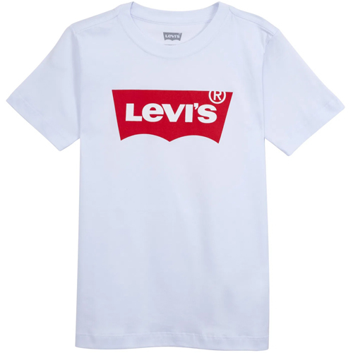 Camiseta Levis Manga Curta Estampa Logo Batwing Infantil Masculina LK001