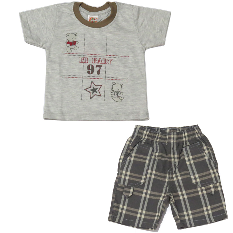 Conjunto Camiseta e Bermuda Infantil Menino Ki-Baby 454