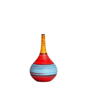 Decoração em Cerâmica Vaso de Mesa Colorido Jasmim M Euforia