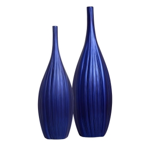 Dupla Vasos de Chão Grandes de Cerâmica Azul Royal Garrafa Sevilha