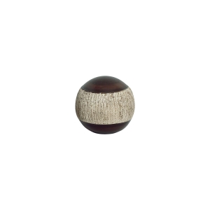 Esfera Pequena Marrom e Palha Decorativa de Cerâmica para Centro de Mesa Ganash