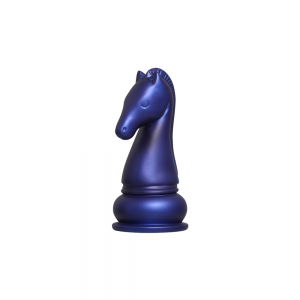 Peça de Xadrez Cavalo Decoração para Sala Azul Royal Ocean 26x13 cm