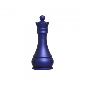 Peça de Xadrez para Decoração de Sala Rainha Azul Royal Ocean 30x13 cm