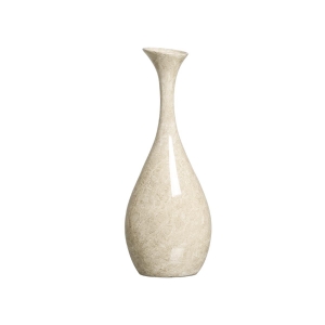 Vaso de Cerâmica Bege para Decoração de Sala Vanguard Petra 35,5x13x8 cm