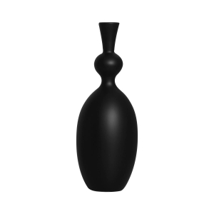 Vaso de Cerâmica para Chão Las Vegas Preto Fosco Pequeno 55x20 cm