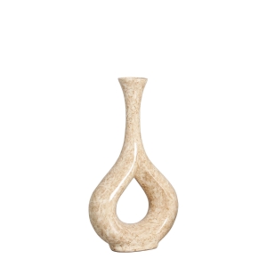 Vaso Decorativo de Cerâmica Garrafa Marsala G Bege Petra