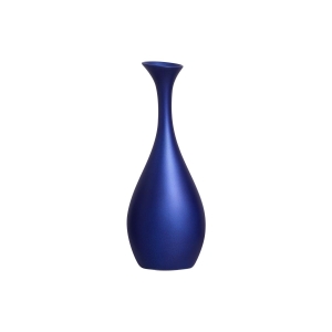Vaso Decorativo de Mesa de Cerâmica Azul Royal Vanguard Pequeno 35,5x13x8 cm