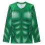 Blusa proteção solar infantil hulk verde marvel músculos