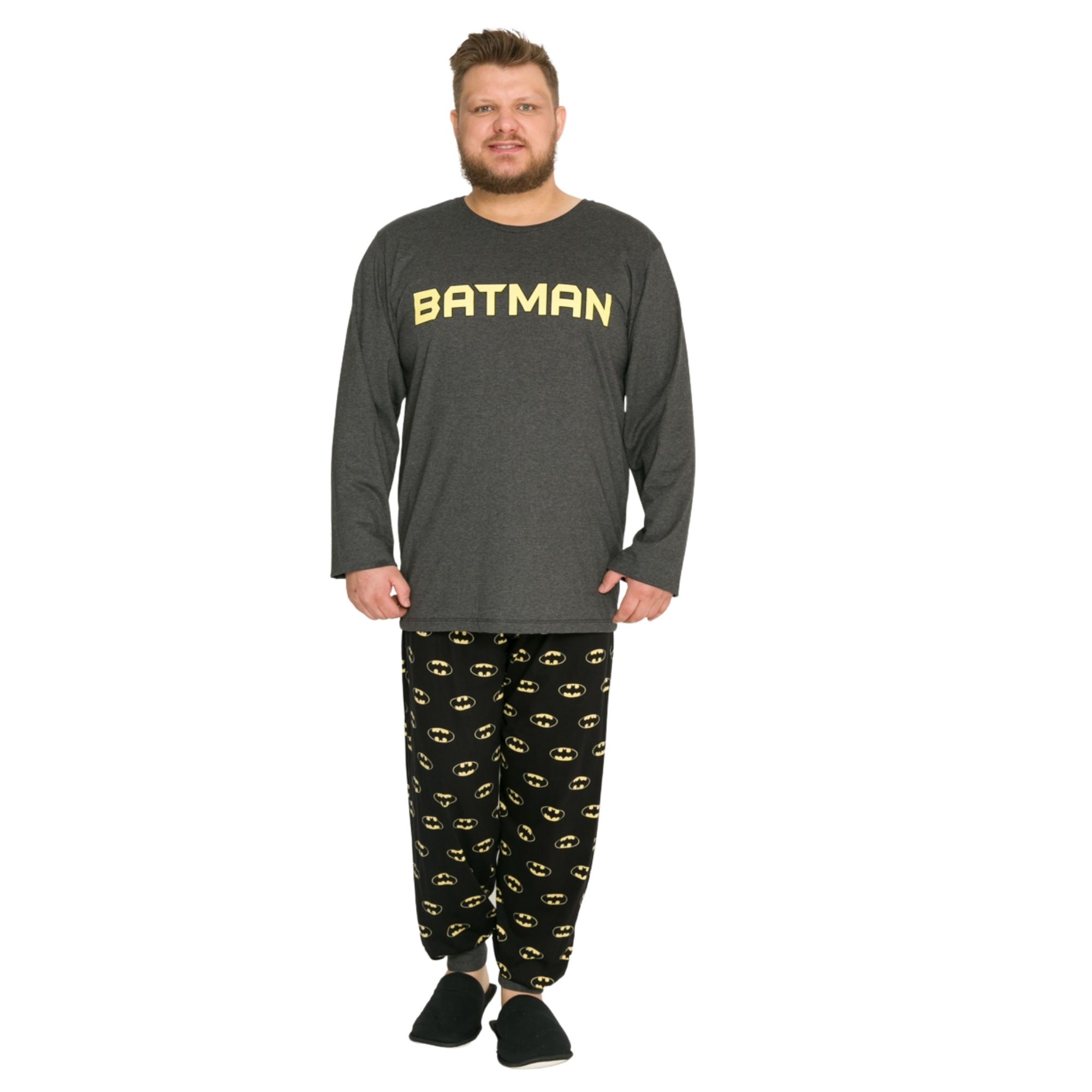 Pijama adulto masculino inverno plus size batman