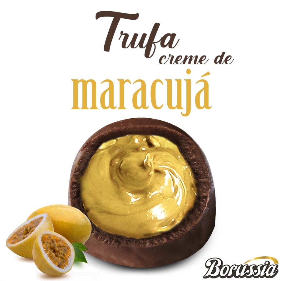 Trufa de Chocolate com Recheio de Maracujá Borússia Chocolates