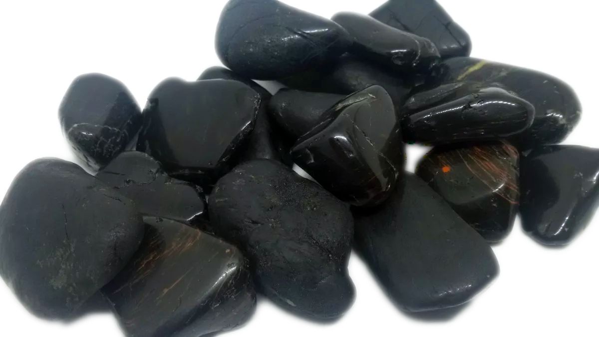 5 Unidades De Pedra Rolada Turmalina Negra Natural