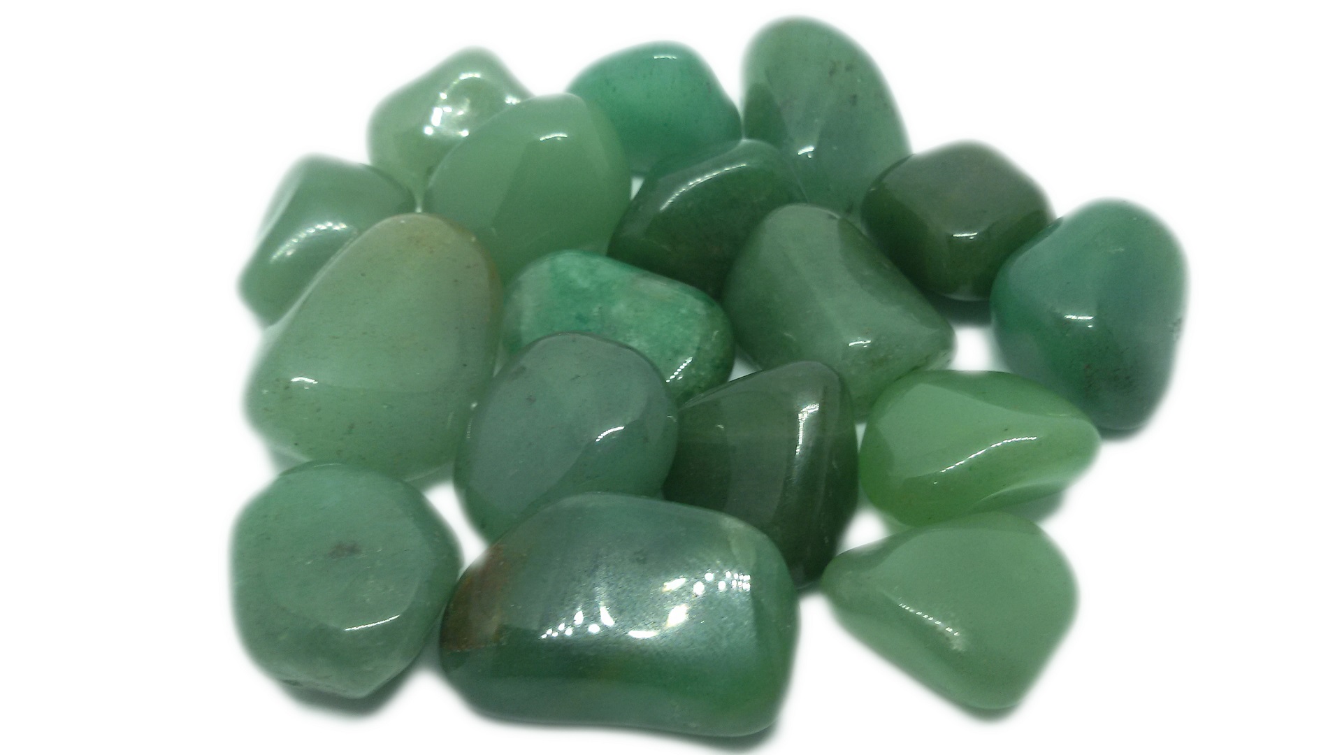 5kg De Pedra Rolada De Quartzo Verde Natural