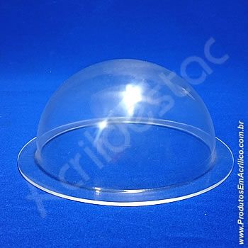 Cupula de acrilico Cristal 80cm diametro esfera em acrilico grande com Aba