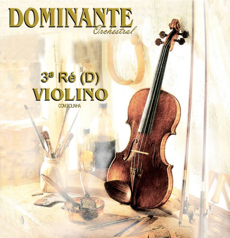 Corda Avulsa para Violino 3ª Ré (D) DOMINANTE