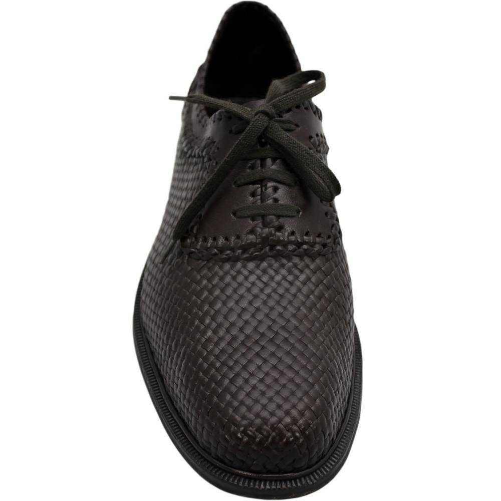 Sapato Masculino Oxford Confortável em Tresse cor Marrom Café 02TRMAR