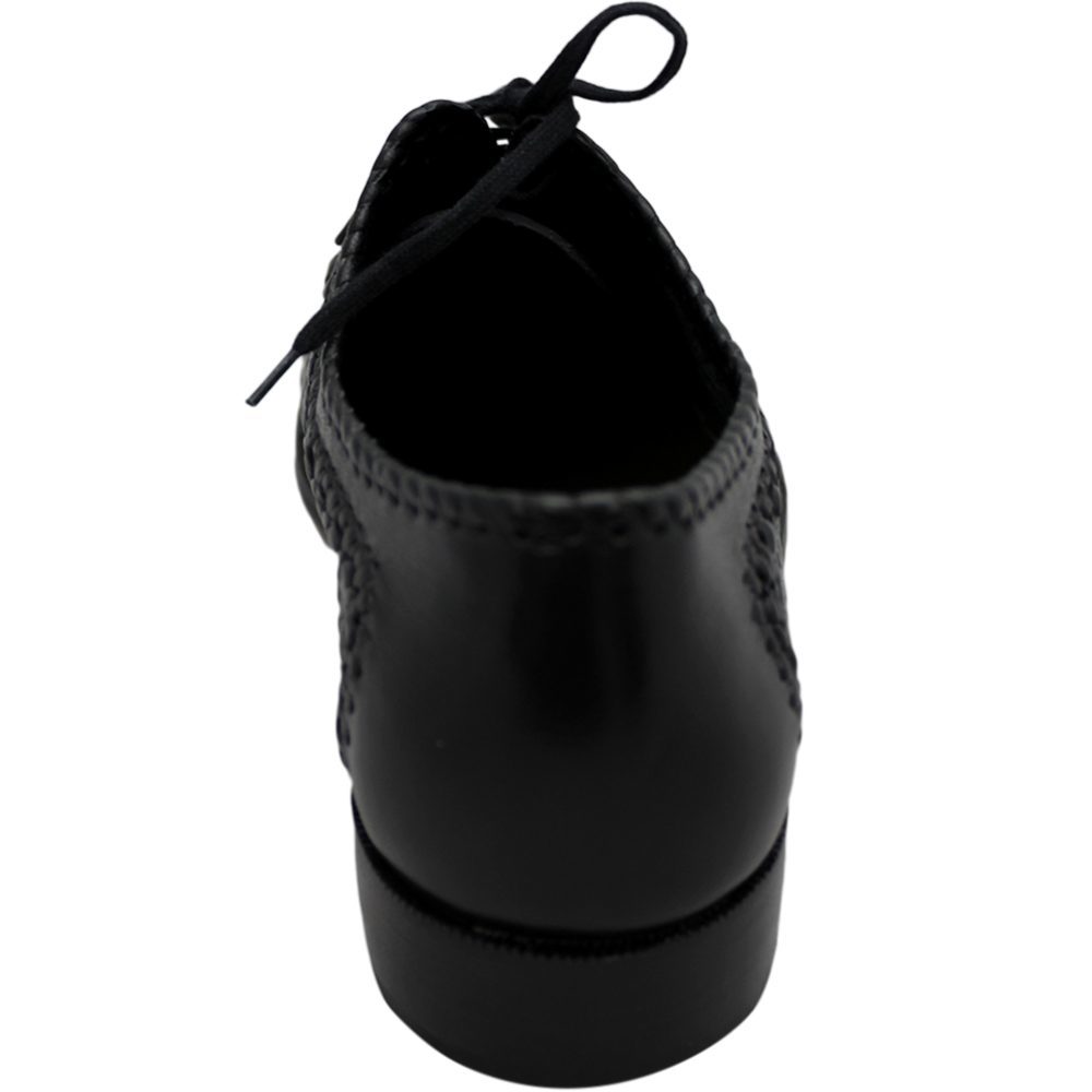 Sapato Masculino Oxford Confortável em Tresse cor Preto 02TRPRE