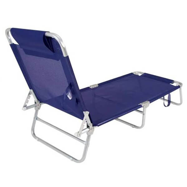 Cadeira Espreguiçadeira Alumínio Azul Mor
