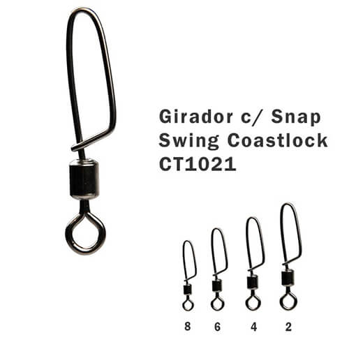 Girador + Snap Celta Swing Coastlock N° 3/0 100,1kg 5un