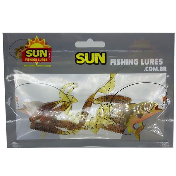 Isca Artificial Sun Fishing Lures Grub 6cm 10un