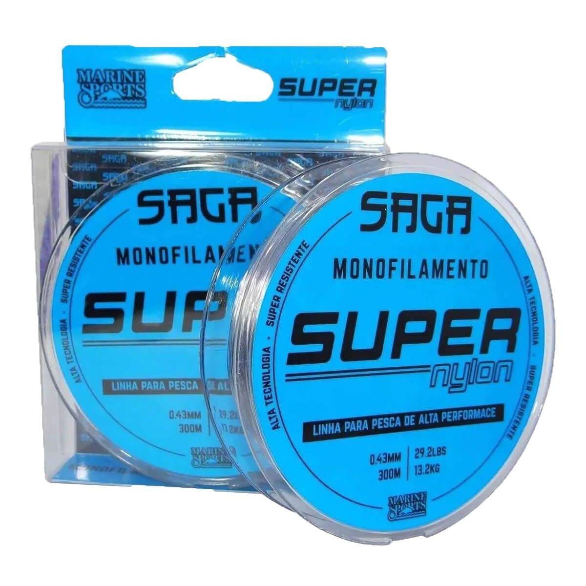 Linha Monofilamento Marine Sports Saga Super Nylon 0,37mm 300m Smoke