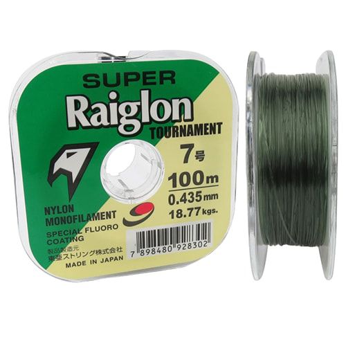 Linha Monofilamento Super Raiglon Tour 0,405mm 41,40lb 16,30kg