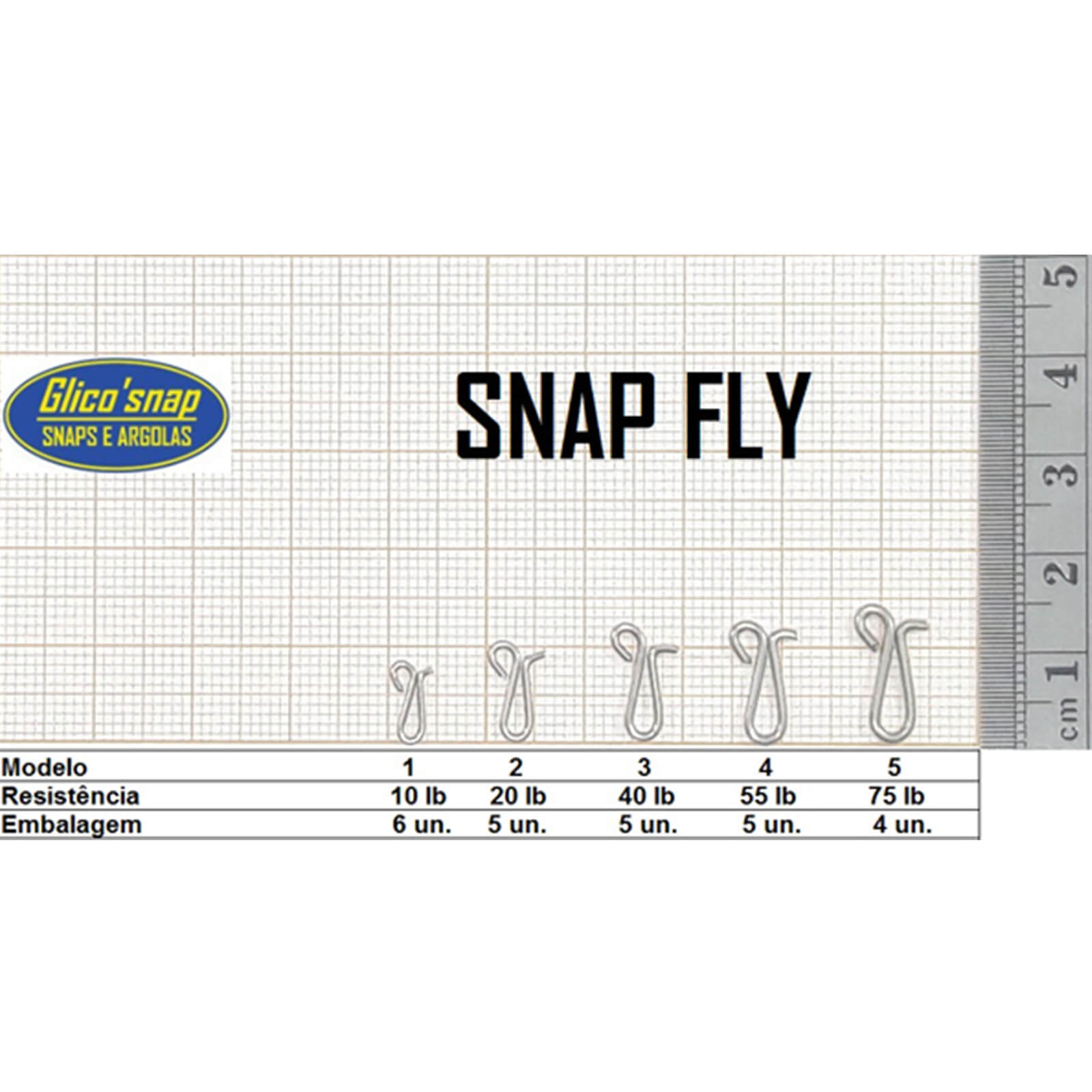 Snap Fly Mod 3 40lb 5un Glico' Snap