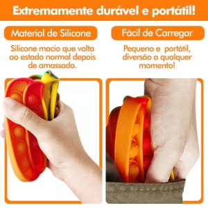 Kit 10 Und Pop It Fidget Sensorial Bolha Mod Redondo Amarelo