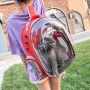 Mochila Pet Panorâmico Design Astronauta Cães Gatos Vermelho